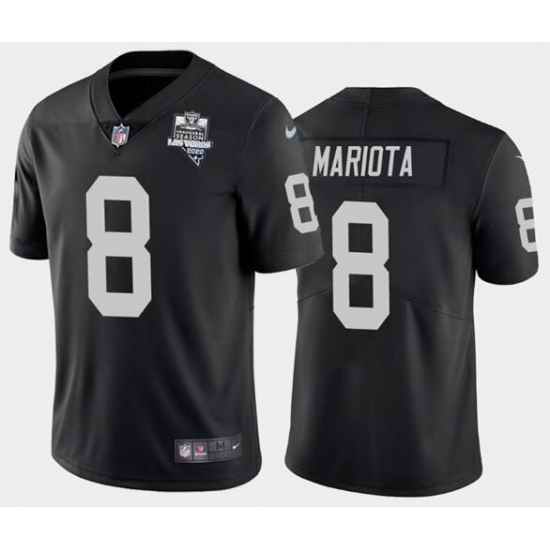 Men's Oakland Raiders Black #8 Marcus Mariota 2020 Inaugural Season Vapor Limited Stitched NFL Jersey